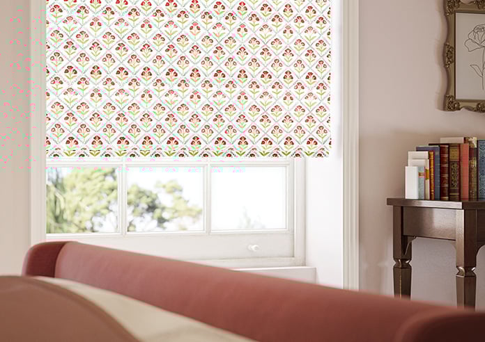 Chatsworth, Scarlet Red - Motorised Roman Blind - Image 5